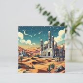 Bewerkbare Allah's zegeningen Feestdagenkaart (Staand voorkant)