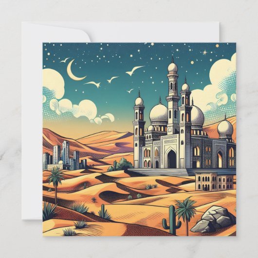 Bewerkbare Allah's zegeningen Feestdagenkaart (Voorkant)