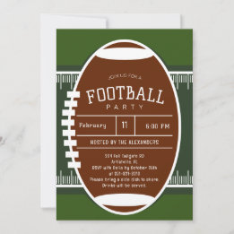 Bewerkbare Amerikaanse Football Party Kaart