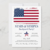 Bewerkbare Amerikaanse vlag 4 juli Kaart (Voorkant)