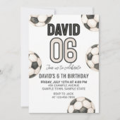 Bewerkbare ANY AGE Voetbal Verjaardagsfeest Uitnod Kaart (Voorkant)