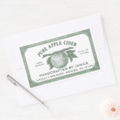  bewerkbare appelcider-label groen rechthoekige sticker (Envelop)