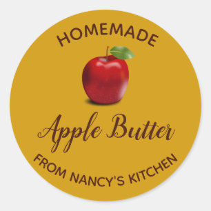 Bewerkbare Apple-conserven Ronde Sticker