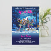 Bewerkbare Après Ski vrijgezellenfeest sjabloon Kaart (Staand voorkant)