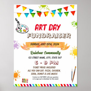 Bewerkbare Art fair flyer Poster