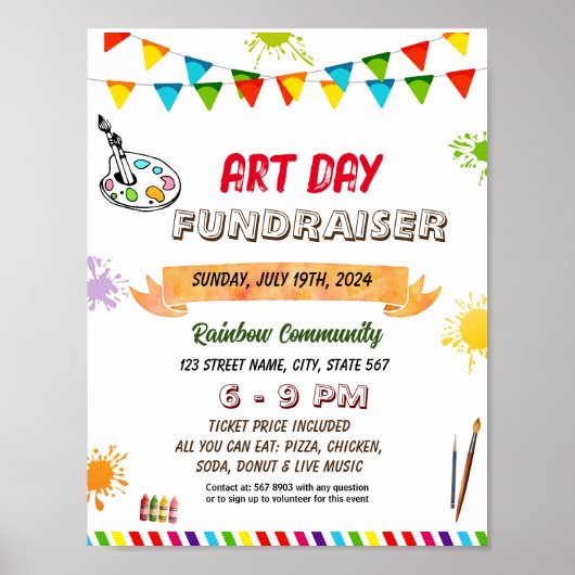 Bewerkbare Art fair flyer Poster (Voorkant)