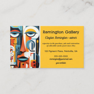 Bewerkbare Art Gallery Dealer Beoordelaar Eigenaar Visitekaartje