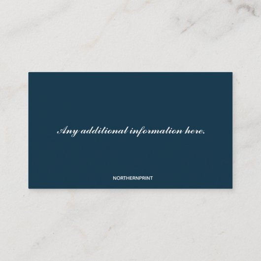 Bewerkbare Art Instructor Visitekaartje (Achterkant)