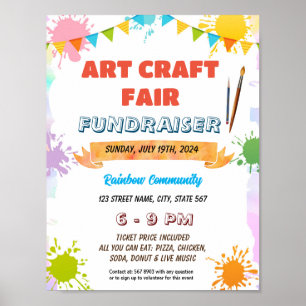 Bewerkbare Art Painting evenementenflyer Poster