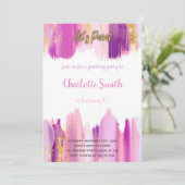 Bewerkbare Artistic Party Kaart (Staand voorkant)