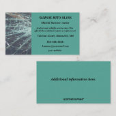 Bewerkbare Auto Glass Reparatie en Vervanging Bedr Visitekaartje (Voorkant / Achterkant)
