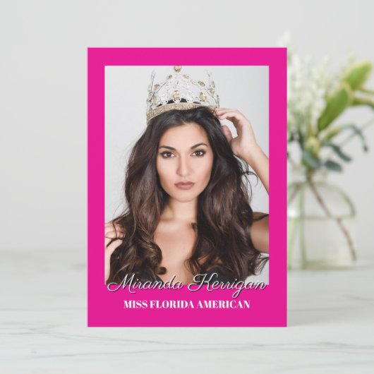 Bewerkbare Autograph Kaart Prints - Donkere achter (Staand voorkant)