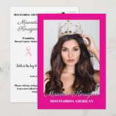 Bewerkbare Autograph Kaart Prints - Donkere achter (Voorkant / Achterkant)