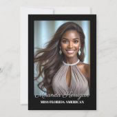 Bewerkbare Autograph Kaart Prints - Donkere achter (Voorkant)