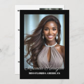 Bewerkbare Autograph Kaart Prints - Donkere achter (Voorkant / Achterkant)