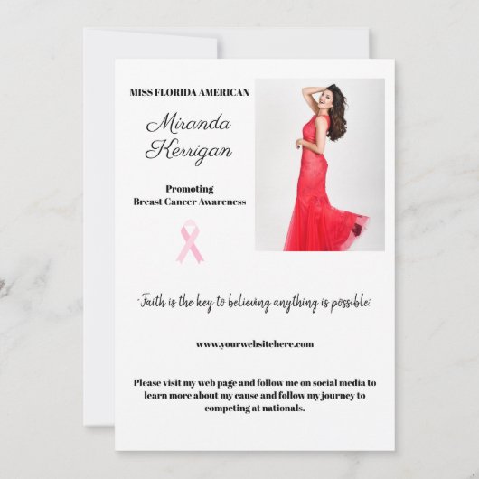 Bewerkbare Autograph Kaart Prints - Lichte achterg (Achterkant)