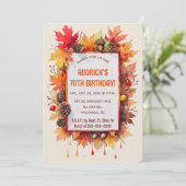 Bewerkbare Autumn Maple and Acorns Kaart (Staand voorkant)