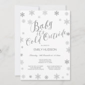 Bewerkbare Baby Het Is Koud Buiten Baby Shower Kaart (Voorkant)
