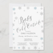 Bewerkbare Baby Het is Koud Buiten Baby shower Uit Kaart (Voorkant)