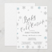 Bewerkbare Baby Het is Koud Buiten Baby shower Uit Kaart (Voorkant / Achterkant)