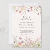 Bewerkbare Baby in Bloom Baby shower Invitation, W Kaart (Voorkant)