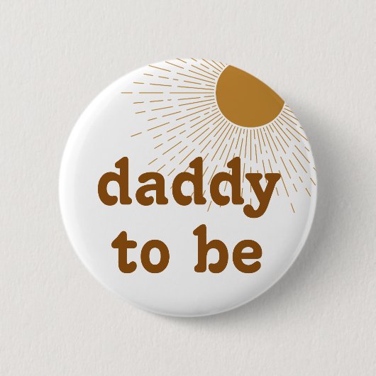 Bewerkbare Baby shower vader om te zijn Ronde Button 5,7 Cm (Voorkant)