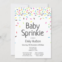 Bewerkbare baby sprinkle ijs uitnodiging