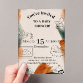 Bewerkbare babyshower uitnodiging | Minimalistisch (Insitu (Draagbaar))