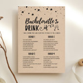 Bewerkbare Bachelorette DRINK IF Hen Party Game Ka Kaart