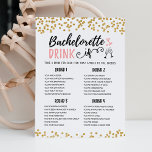 Bewerkbare Bachelorette DRINK IF Hen Party Game Ka Kaart<br><div class="desc">Koop dit bewerkbare spel en geniet van Drink van hoge kwaliteit Als Game voor uw evenement! Dit is een game-sjabloon. Je kunt de vragen wijzigen zoals je wilt. Gold Confetti.</div>