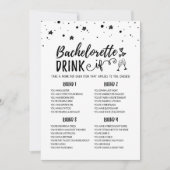 Bewerkbare Bachelorette DRINK IF Hen Party Game Ka Kaart (Voorkant)