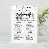 Bewerkbare Bachelorette DRINK IF Hen Party Game Ka Kaart (Staand voorkant)