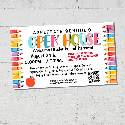 Bewerkbare Back to School Banner & Poster Sjabloon