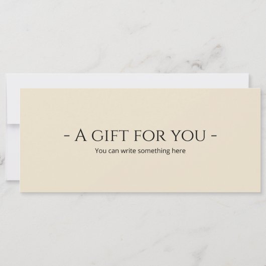 Bewerkbare backcursus cadeaubon sjabloon kaart (Achterkant)