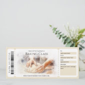 Bewerkbare bakcursus cadeaubon sjabloon kaart (Staand voorkant)