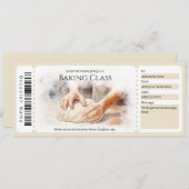 Bewerkbare bakcursus cadeaubon sjabloon kaart (Voorkant / Achterkant)