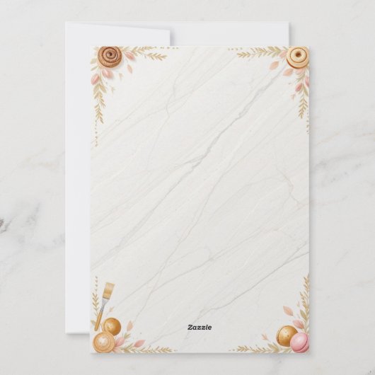 Bewerkbare Bakery Grand Opening Invitation Feestdagenkaart (Achterkant)