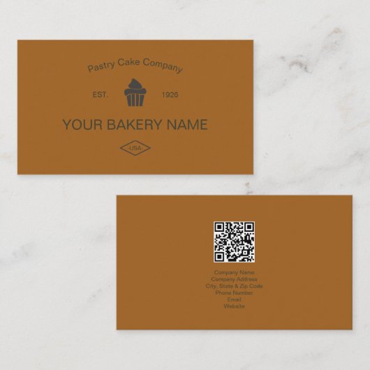 bewerkbare bakkerij visitekaartje (Voorkant / Achterkant)