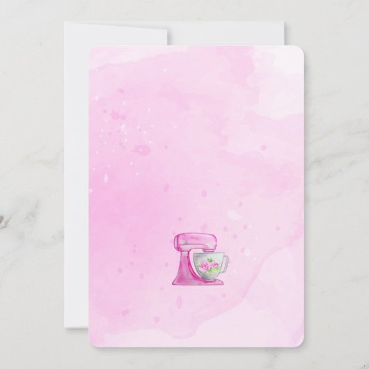 Bewerkbare Bakuitnodiging voor verjaardag Kaart (Achterkant)