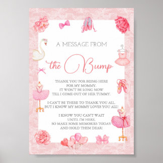 Bewerkbare ballerina het bump teken poster
