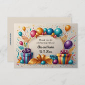 Bewerkbare ballonnen en Cadeaus notenkaart Kaart (Voorkant / Achterkant)