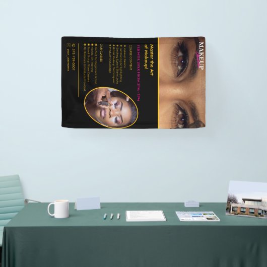 Bewerkbare banner voor make-upklas (Beurs)