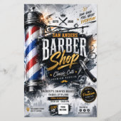 Bewerkbare barbershop flyer | Marketingontwerp  (Voorkant)