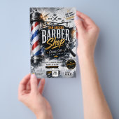Bewerkbare barbershop flyer | Marketingontwerp  (Hand)