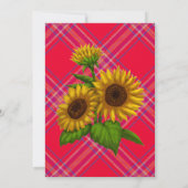 Bewerkbare Barnyard BBQ Cookout Nodig Gingham Red  Kaart (Achterkant)