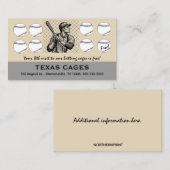 Bewerkbare Baseball Batting Cages Loyalty Kaart (Voorkant / Achterkant)