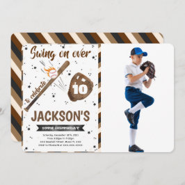 Bewerkbare Baseball Foto Uitnodiging