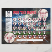 Bewerkbare Baseball Kalender Fundraiser Flyer Kaart (Voorkant)