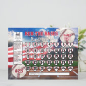 Bewerkbare Baseball Kalender Fundraiser Flyer Nede Kaart (Staand voorkant)