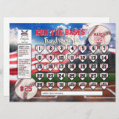 Bewerkbare Baseball Kalender Fundraiser Flyer Nede Kaart (Voorkant / Achterkant)